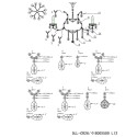 LumiLamp Chandelier Ø 75x57/170 cm  Silver colored Iron Glass
