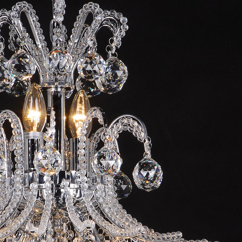 Lumilamp Chandelier 60-180 x Ø50 cm Transparent Iron