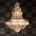 LumiLamp Chandelier Ø 80x105/220 cm  Gold colored Iron Glass