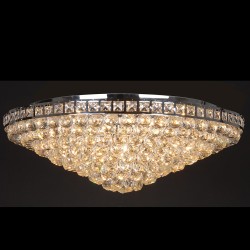 LumiLamp Kroonluchter  Ø 80x27 cm Transparant Ijzer Glas