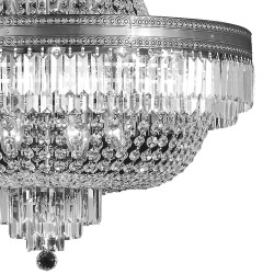 LumiLamp Kronleuchter Ø 80x105/220 cm  Transparant Eisen Glas