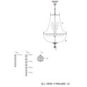 LumiLamp Lampadario Ø 40x70/184 cm  Color argento Ferro