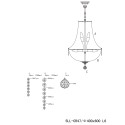 LumiLamp Chandelier Ø 40x64/184 cm  Brown Iron Glass
