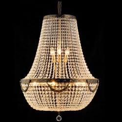 LumiLamp Lampadario Ø 60x85/200 cm  Marrone Ferro Vetro
