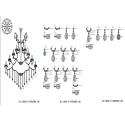 LumiLamp Chandelier Ø 170x200/270 cm  Transparent Iron Glass