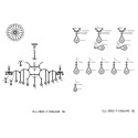 LumiLamp Chandelier Ø 120x64 cm Transparent Iron Glass