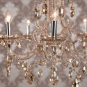 LumiLamp Chandelier Ø 70x58 cm  Beige Iron Glass