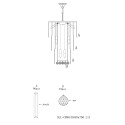 Lumilamp Chandelier Ø 47x74 cm Transparent Iron