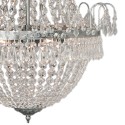 LumiLamp Lampadario Ø 50x113 cm  Color argento Ferro Vetro