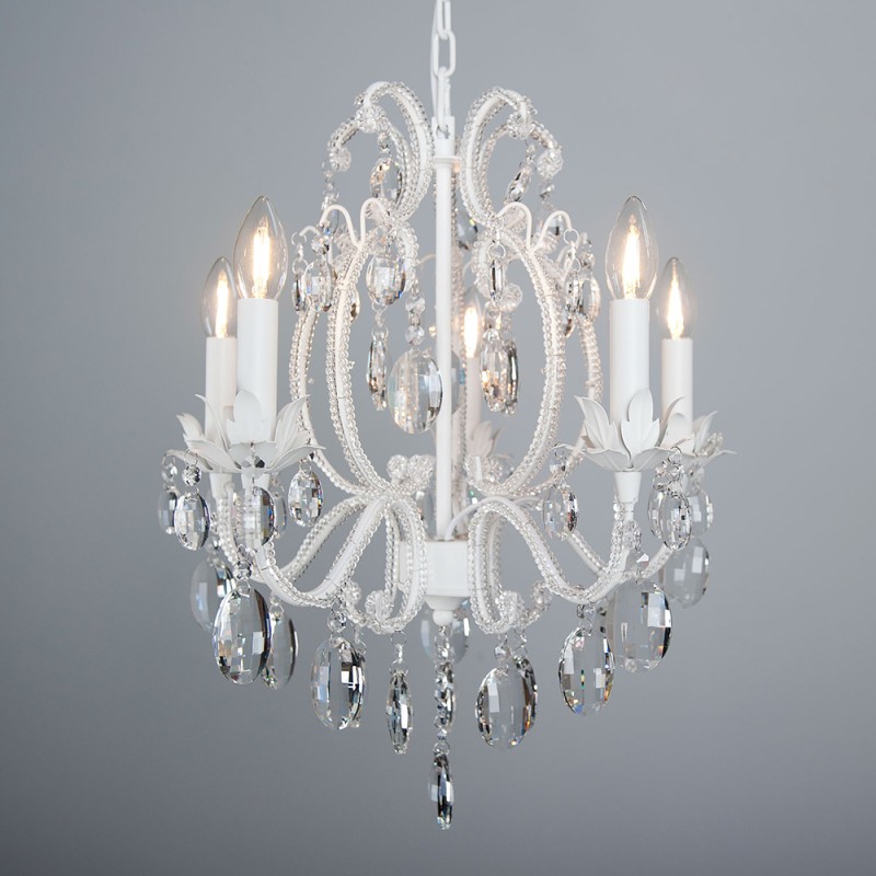 LumiLamp Lampadario Ø 50x56 cm  Trasparente Ferro Vetro