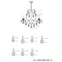 LumiLamp Lustre Ø 70x70 cm  Transparent Fer Verre