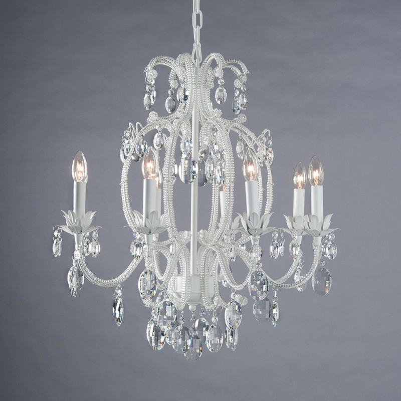 LumiLamp Lampadario Ø 70x70 cm  Trasparente Ferro Vetro