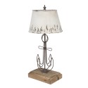 Clayre & Eef Tafellamp  Ø 35x79 cm Beige Bruin Hout Ijzer