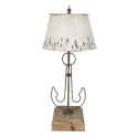 Clayre & Eef Tafellamp  Ø 35x79 cm Beige Bruin Hout Ijzer