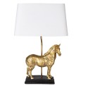 Clayre & Eef Table Lamp Horse 35x18x55 cm  Gold colored White Plastic