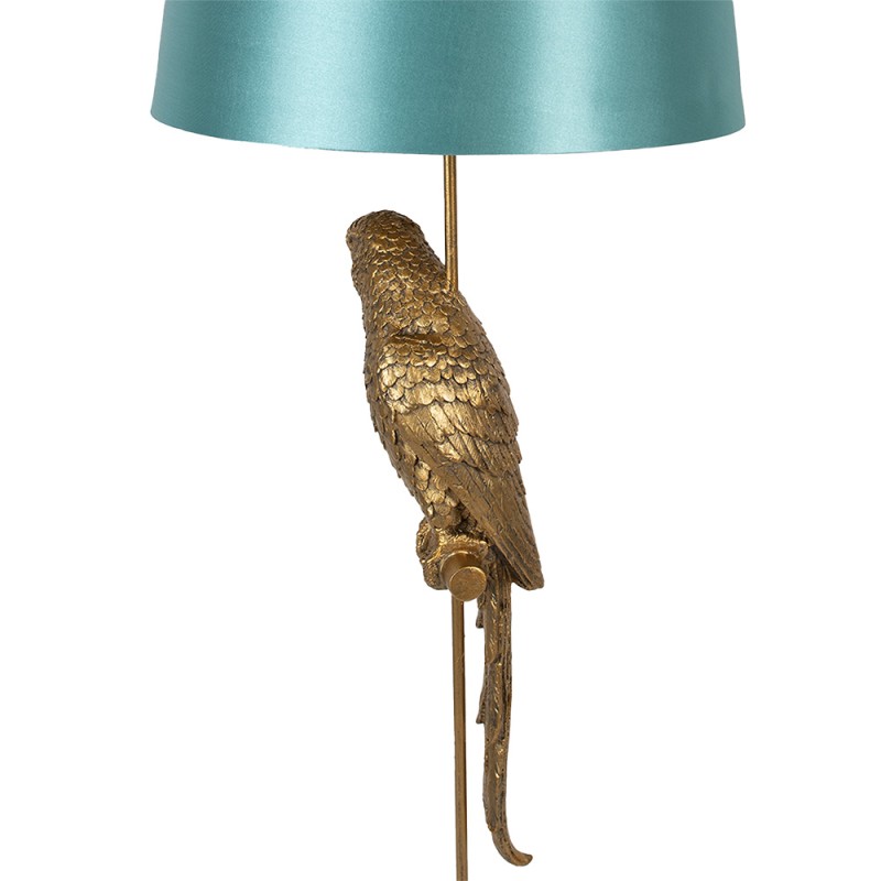 Clayre & Eef Stehlampe Papagei Ø 40x120 cm  Goldfarbig Kunststoff