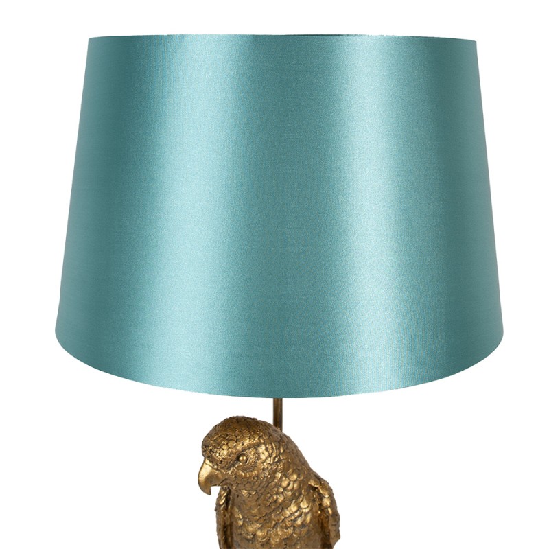 Clayre & Eef Stehlampe Papagei Ø 40x120 cm  Goldfarbig Kunststoff