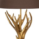 Clayre & Eef Lampe de table Ø 35x59 cm  Couleur or Marron Polyrésine