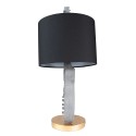 Clayre & Eef Lampe de table Guitare Ø 30x68 cm Gris Plastique