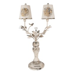 Clayre & Eef Table Lamp 39x21x74 cm Beige Brown Iron