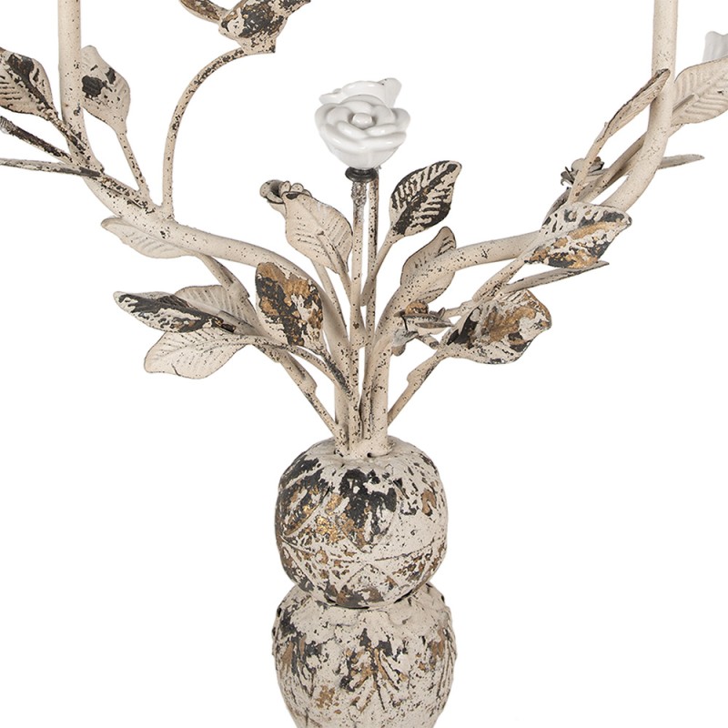 Clayre & Eef Lampe de table 39x21x74 cm Beige Marron Fer