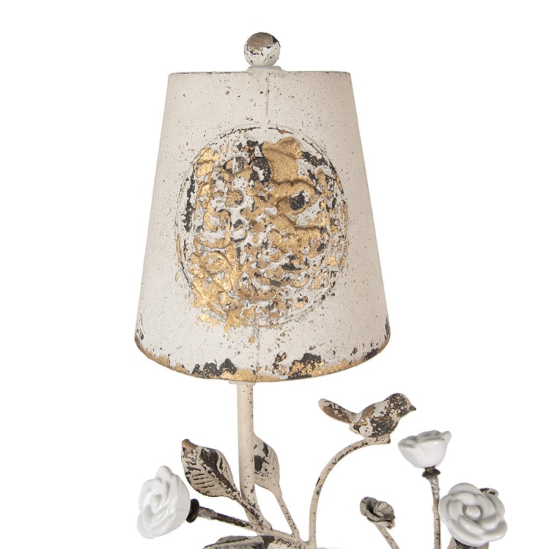 Clayre & Eef Lampe de table 39x21x74 cm Beige Marron Fer