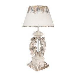 Clayre & Eef Tischlampe Ø 40x79 cm Beige Grau Eisen