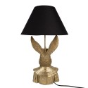 Clayre & Eef Table Lamp Rabbit Ø 37x61 cm Gold colored Black Polyresin