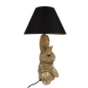 Clayre & Eef Table Lamp Rabbit Ø 37x61 cm Gold colored Black Polyresin