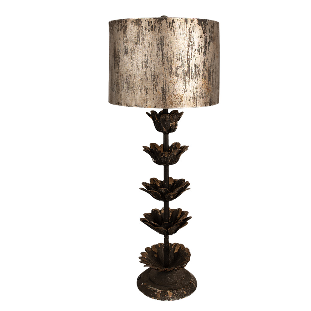 Clayre&Eef TafellampØ 30x81 cm Bruin Metaal afbeelding