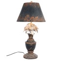 Clayre & Eef Tischlampe Ø 36x73 cm  Grau Eisen Rund Blumen
