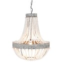 Clayre & Eef Lampada a Sospensione Ø 54x72 cm  Grigio Ferro Legno