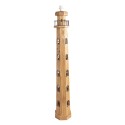 Clayre & Eef Stehlampe Leuchtturm 23x23x140 cm  Braun Holz Rechteck
