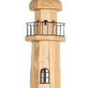 Clayre & Eef Stehlampe Leuchtturm 23x23x140 cm  Braun Holz Rechteck