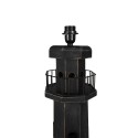 Clayre & Eef Vloerlamp Vuurtoren 23x23x140 cm Zwart Hout
