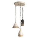 Clayre & Eef Pendant Lamp Ø 70x95 cm White Iron