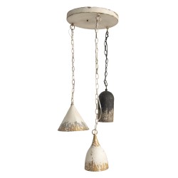 Clayre & Eef Hanglamp  Ø 70x95 cm Wit Ijzer