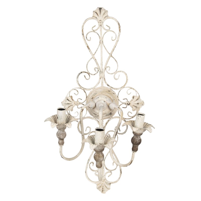 Clayre & Eef Applique murale 40x29x70 cm Blanc Fer Rectangle