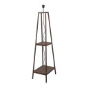 Clayre & Eef Lampada da terra 39x28x134 cm Marrone Legno Ferro Quadrato