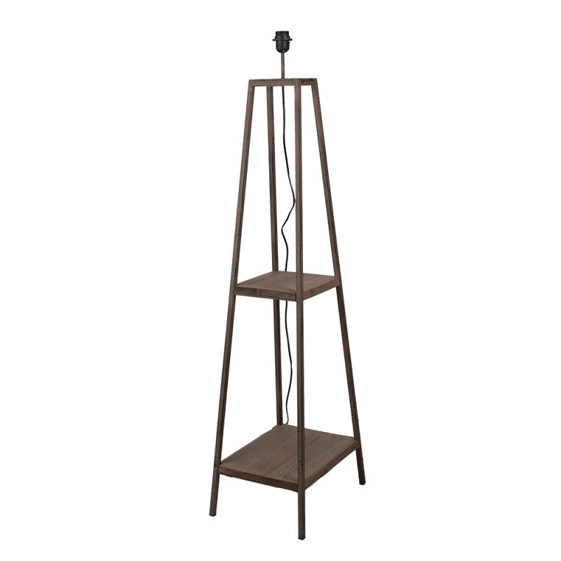 Clayre & Eef Lampada da terra 39x28x134 cm Marrone Legno Ferro Quadrato