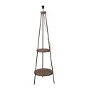 Clayre & Eef Floor Lamp Ø 38x150 cm Brown Wood Iron Round