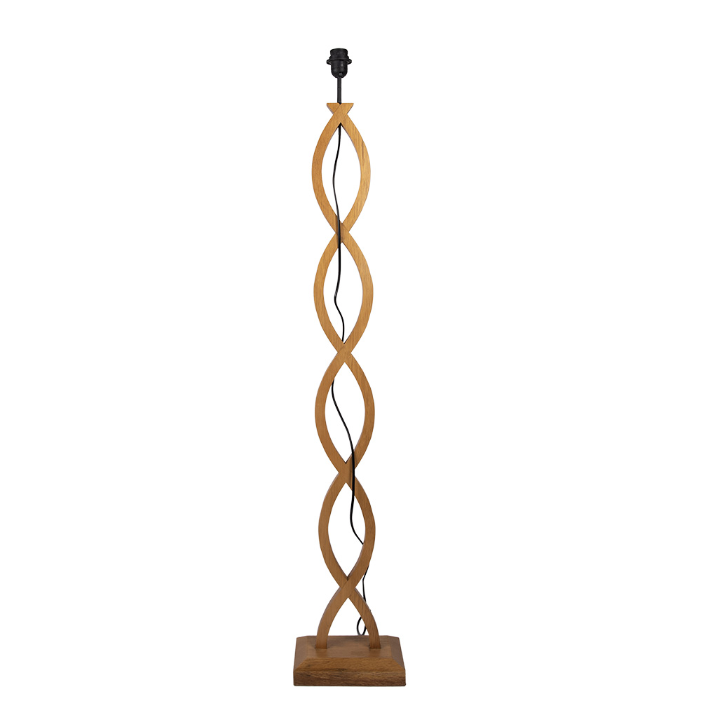 Clayre&Eef Vloerlamp 24x18x136 cm Bruin Hout afbeelding