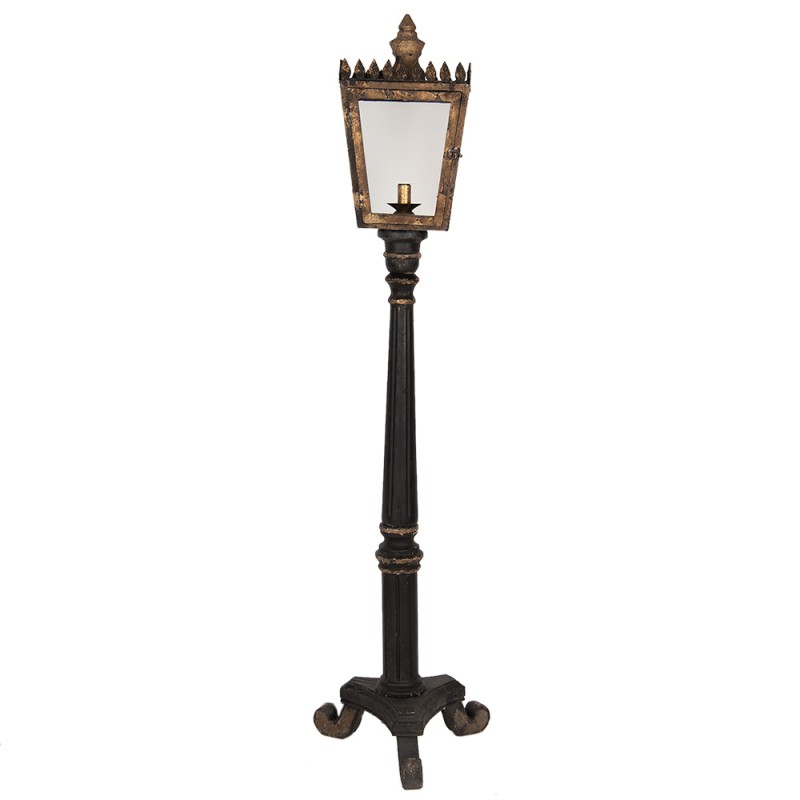 Clayre & Eef Lampada da terra 44x40x172 cm Nero Color oro Legno Ferro