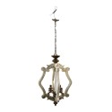 Clayre & Eef Pendant Lamp 39x39x83 cm  Beige Green Wood Iron