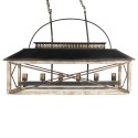 Clayre & Eef Lampes à suspension 99x30x70 cm Noir Marron Fer Bois