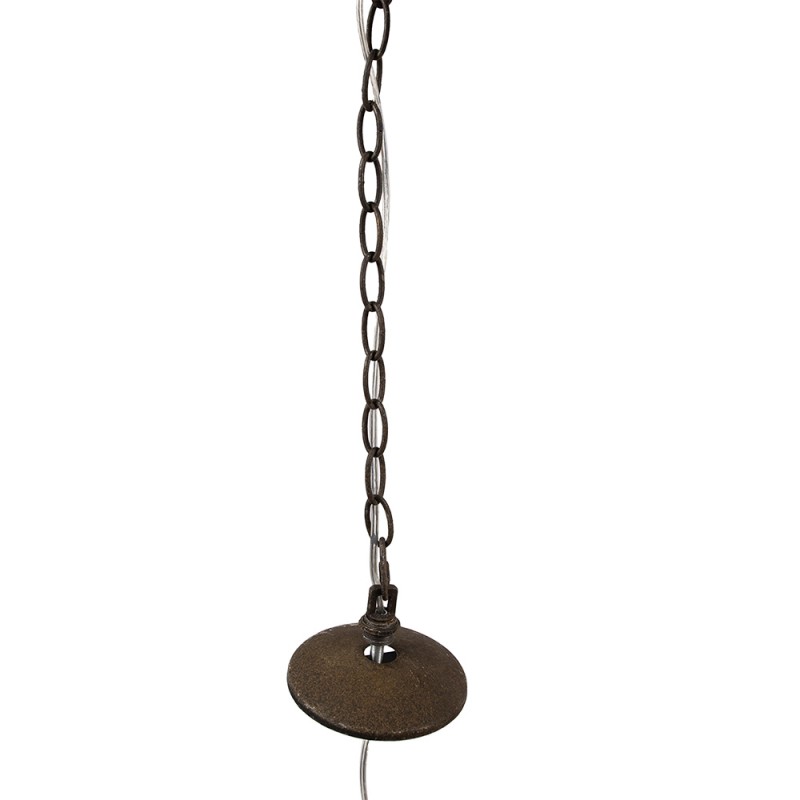 Clayre & Eef Pendant Lamp Ø 30x65 cm Beige Iron