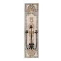 Clayre & Eef Wandlamp  31x19x120 cm Beige Grijs Hout IJzer