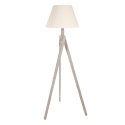 Clayre & Eef Vloerlamp  45x45x152 cm  Beige Hout Textiel Rechthoek