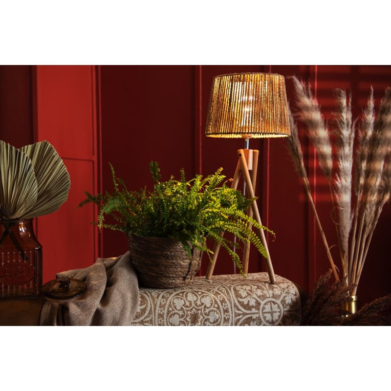 Clayre & Eef Lampada da tavolo Ø 27x65 cm  Marrone Legno