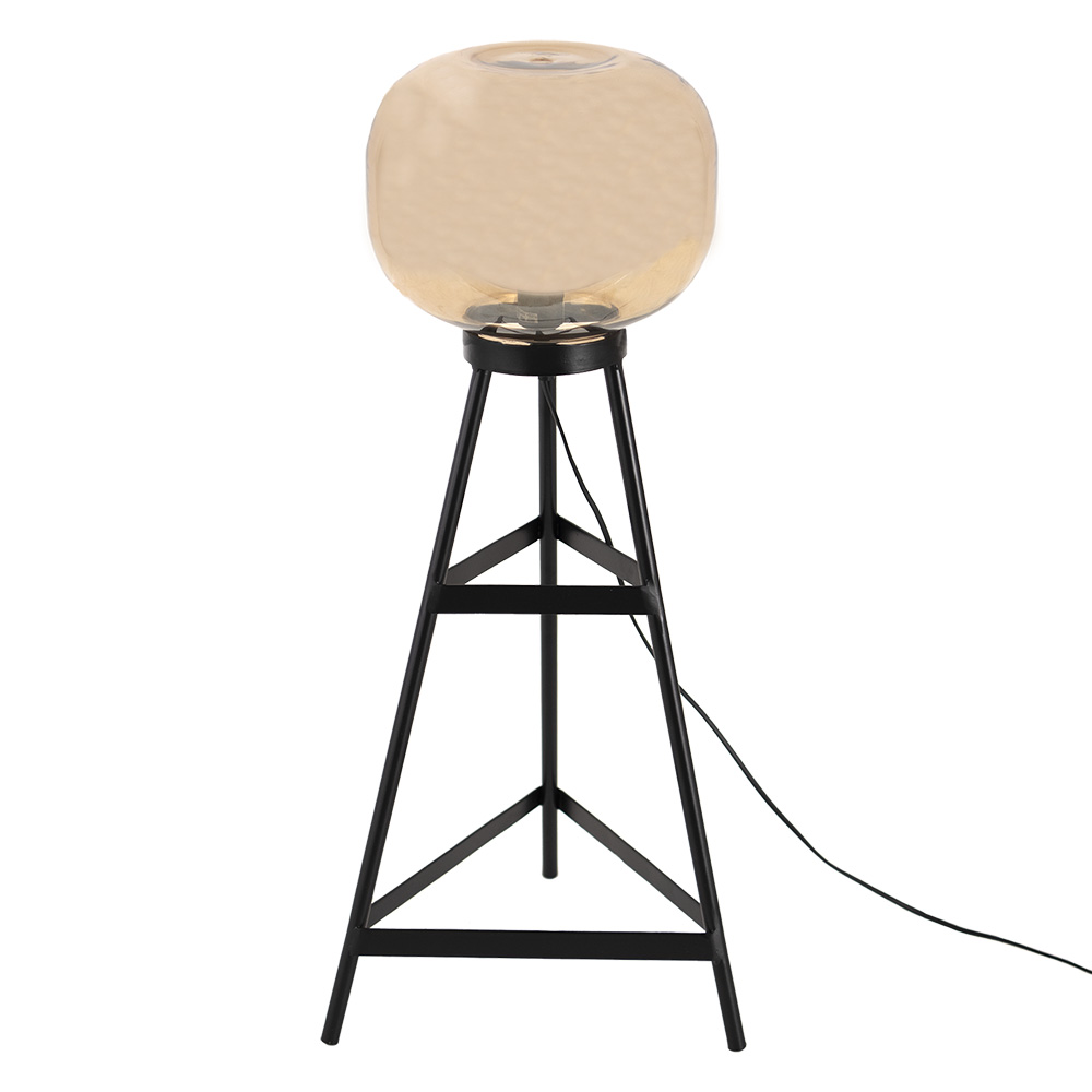 Clayre&Eef Vloerlamp 37x37x72 cm Zwart Bruin IJzer afbeelding